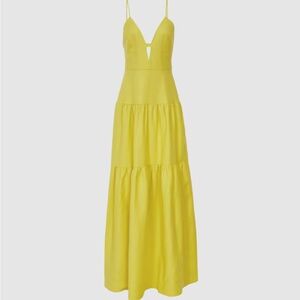 Reiss FRIDA Elegant Yellow Maxi Dress